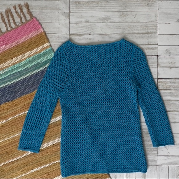 Ralph Lauren Exclusive Hand Knit For LRL Mercerized Open Knit Sweater - Picture 8 of 13